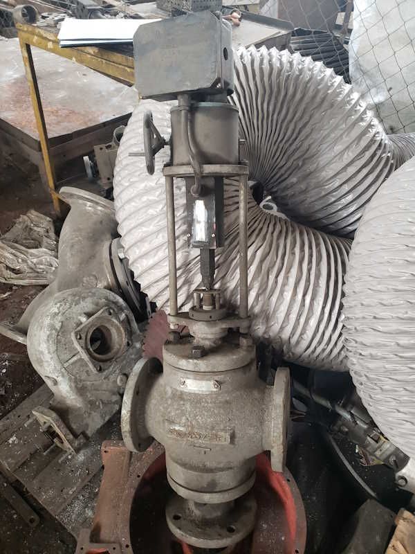 Клапан регулирующий трехходовой смесительный Dn80 Pn16 стальной
